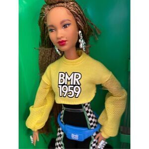 Barbie BMR1959 - Doll Braided Hair Bike Shorts Romper & Crop Top GHT91 NRFB